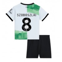 Camiseta Liverpool Szoboszlai Dominik #8 Segunda Equipación Replica 2023-24 para niños mangas cortas (+ Pantalones cortos)